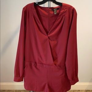 Burgundy romper